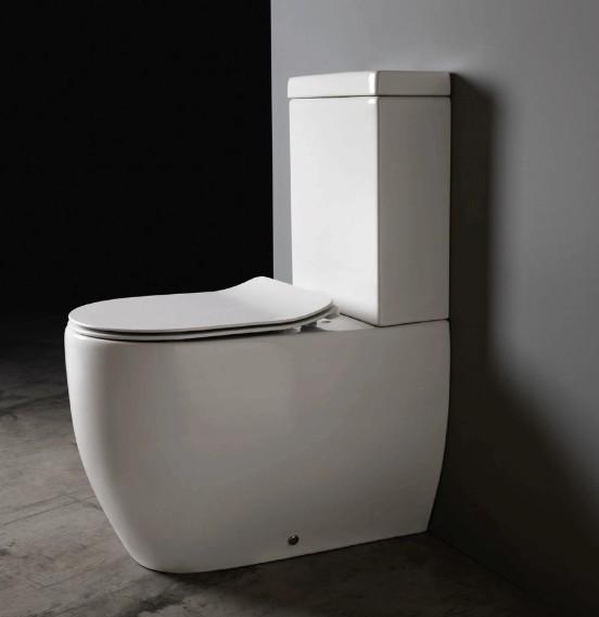 Lavabo Glomp rimless gulvstående toilet m/soft close sæde - Hvid Lavabo Glomp rimless gulvstående toilet m/soft close sæde - Hvid