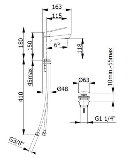 Cassøe Sleek håndvaskarmatur - Mat bronze
