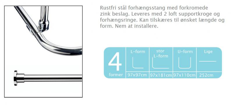 Hefe Superline forhængsstang Hefe Superline forhængsstang