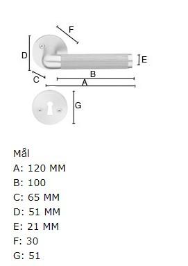Beslagsboden indendørs dørgreb inkl nøgleskilt - Børstet krom/eg Beslagsboden indendørs dørgreb inkl nøgleskilt - Børstet krom/eg