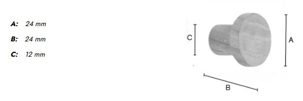 Beslagsboden BB407 møbelknop i træ - Sort ask