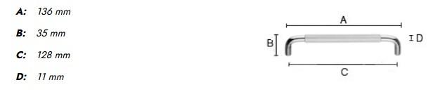 Beslagsboden BB6501 møbelgreb m/crystal cut - Sort