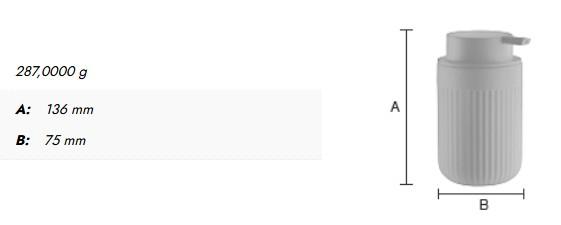 Beslagsboden Wave sæt m/sæbedispenser og krus - Mat hvid