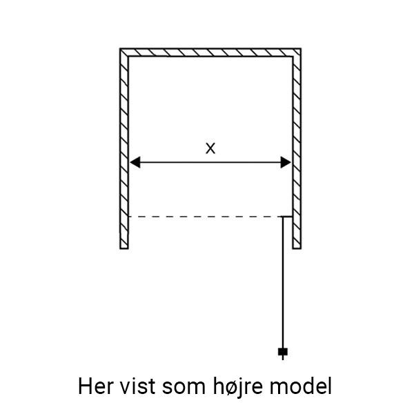 Strømberg Noma 20 Frame nichedør 800mm - Højre - Mat sort Strømberg Noma 20 Frame nichedør 800mm - Højre - Mat sort