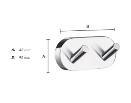 Smedbo Home dobbeltkrog - Mat sort Smedbo Home dobbeltkrog - Mat sort