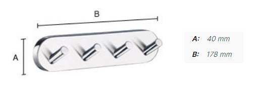 Smedbo Home fire håndklædekrog - Børstet messing Smedbo Home fire håndklædekrog - Børstet messing