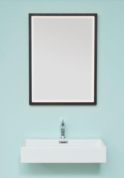 Cassøe Milano spejl m/sort ramme og LED - 80x120 cm - Vendbart Cassøe Milano spejl m/sort ramme og LED - 80x120 cm - Vendbart
