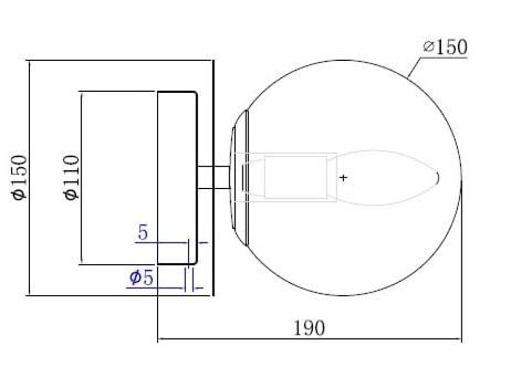 Cassøe Muro væglampe - Hvidt glas/messing base