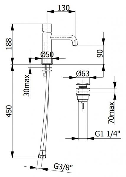 Cassøe One håndvaskarmatur - Børstet krom Cassøe One håndvaskarmatur - Børstet krom