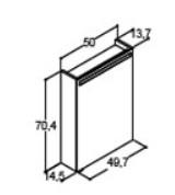 Dansani Mido+ Top spejlskab 50 - Hvid mat Dansani Mido+ Top spejlskab 50 - Hvid mat