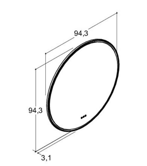 Dansani Hoop rundt spejl m/lys og lysstyring Ø94,3 - Valgfri rammefarve Dansani Hoop rundt spejl m/lys og lysstyring Ø94,3 - Valgfri rammefarve