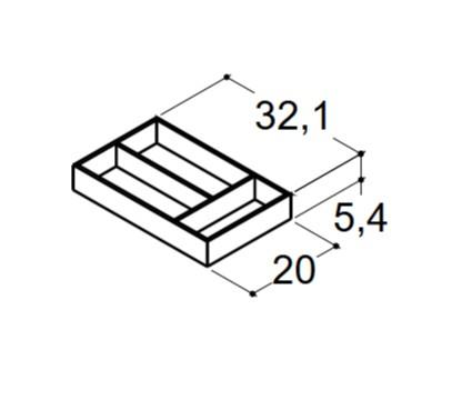 Dansani Opbevaringsboks til skuffe 32 x 20 cm