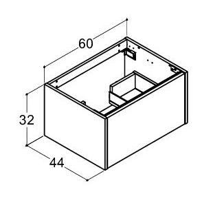 Dansani Luna Classic 60 underskab m/skuffe - Valgfri farve
