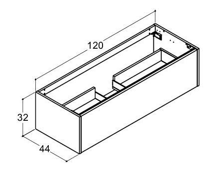 Dansani Luna Classic 120 vaskeskab m/skuffe - Valgfri farve Dansani Luna Classic 120 vaskeskab m/skuffe - Valgfri farve