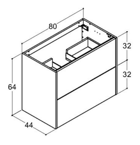 Dansani Luna Classic 80 vaskeskab m/skuffer - Valgfri farve Dansani Luna Classic 80 vaskeskab m/skuffer - Valgfri farve