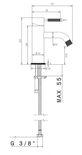 Cassøe Crystal Cut komplet pakke til badeværelset - Børstet kobber