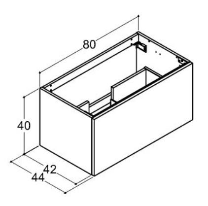 Dansani Luna Urban 80 vaskeskab m/skuffe - Valgfri farve