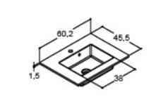 Dansani Luna Urban 60 møbelsæt m/Minore vask og skuffer - Hvid mat