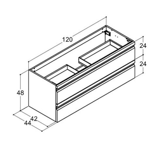 Dansani Luna Urban vaskeskab 120*48 - Valgfri farve Dansani Luna Urban vaskeskab 120*48 - Valgfri farve