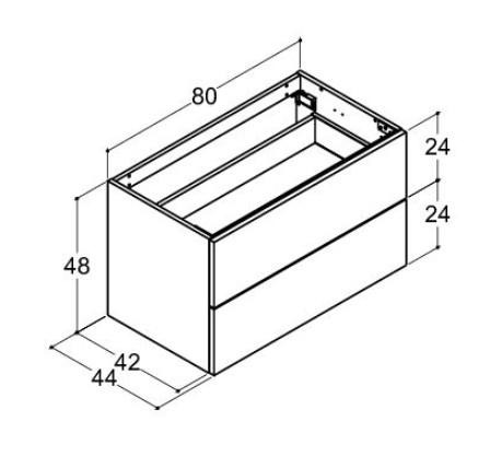 Dansani Luna Urban vægskab 80x48 - Sort eg Dansani Luna Urban vægskab 80x48 - Sort eg