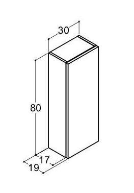 Dansani Luna Urbanoverskab - Højrehængslet - Brun eg Dansani Luna Urbanoverskab - Højrehængslet - Brun eg