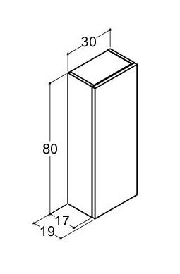 Dansani Luna Urbanoverskab - Højrehængslet - Varm eg Dansani Luna Urbanoverskab - Højrehængslet - Varm eg