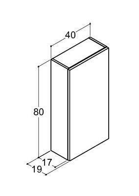 Dansani Luna Urban overskab - Venstrehængslet - Grå mat Dansani Luna Urban overskab - Venstrehængslet - Grå mat