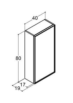 Dansani Luna Urban overskab - Venstrehængslet - Natur eg/Sort ramme Dansani Luna Urban overskab - Venstrehængslet - Natur eg/Sort ramme