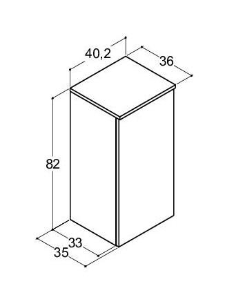 Dansani Luna Urban underskab 40 - Højrehængslet - Natur eg
