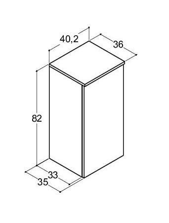 Dansani Luna Urban underskab 40 - Højrehængslet - Sort eg