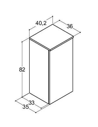 Dansani Luna Urban underskab 40 - Venstrehængslet - Hvid mat Dansani Luna Urban underskab 40 - Venstrehængslet - Hvid mat