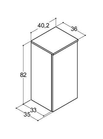 Dansani Luna Urban underskab 40 m/bakke+pose - Højrehængslet - Natur eg