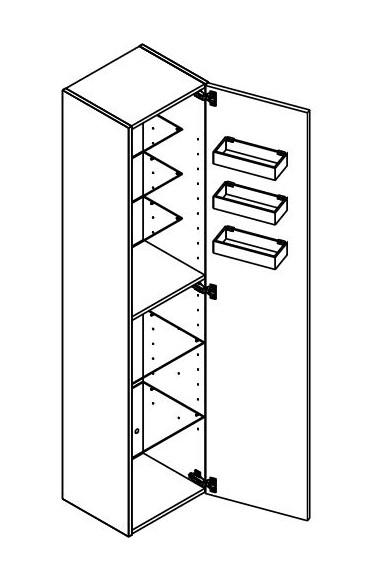 Dansani Luna Urban højskab 40 - Venstrehængslet - Hvid mat Dansani Luna Urban højskab 40 - Venstrehængslet - Hvid mat