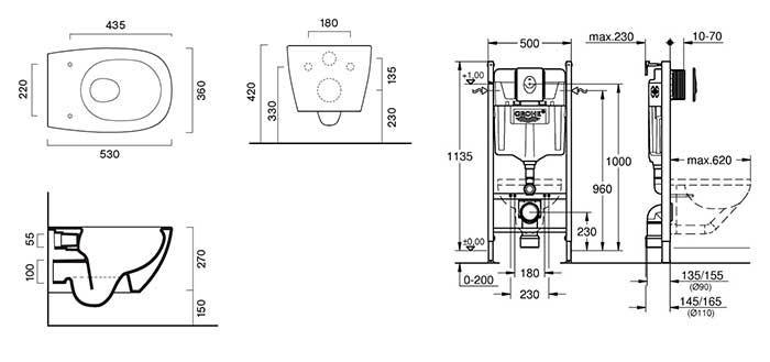 Catalano Alvea toiletpakke inkl. toiletsæde m/SoftClose, cisterne og hvid betjening Catalano Alvea toiletpakke inkl. toiletsæde m/SoftClose, cisterne og hvid betjening