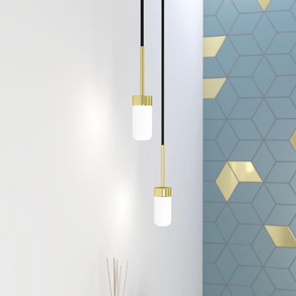 Dansani Lyra pendel LED messing 12v m/lysstyring Dansani Lyra pendel LED messing 12v m/lysstyring