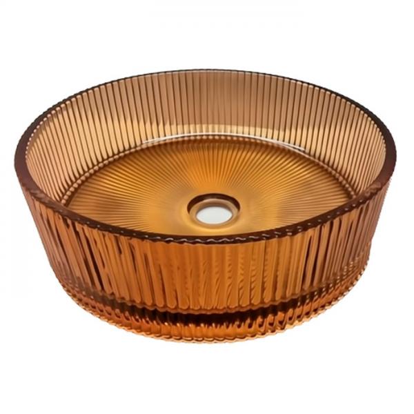 Cassøe Romano fritstående bowlevask - Glas/gylden te