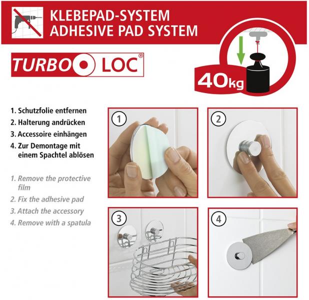 Wenko Telde sæbedispenser m/krog - Rustfri stål/sort - Skruefri Wenko Telde sæbedispenser m/krog - Rustfri stål/sort - Skruefri