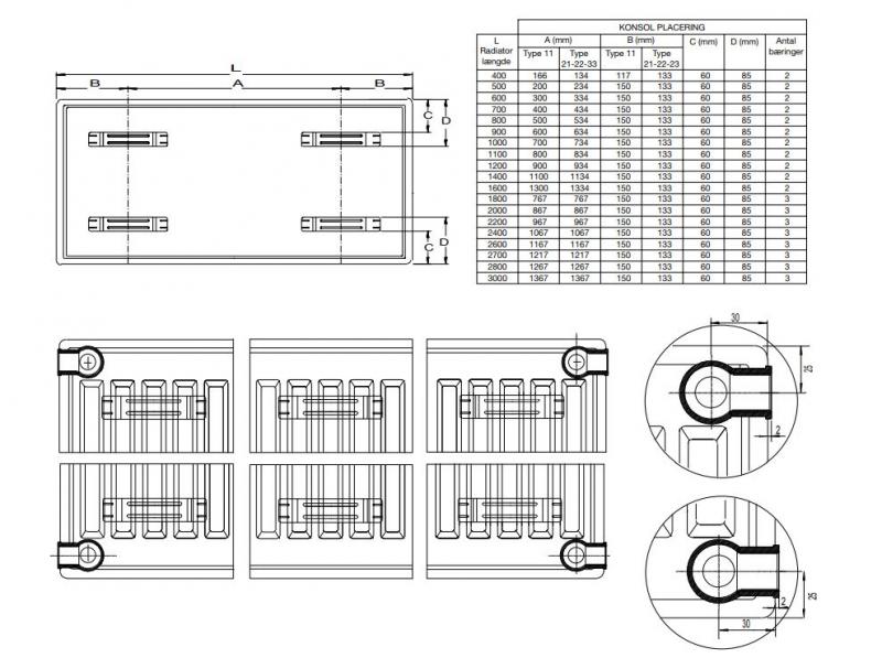 Thermrad Compact radiator 22-700-1100 mm - 22 kvm Thermrad Compact radiator 22-700-1100 mm - 22 kvm