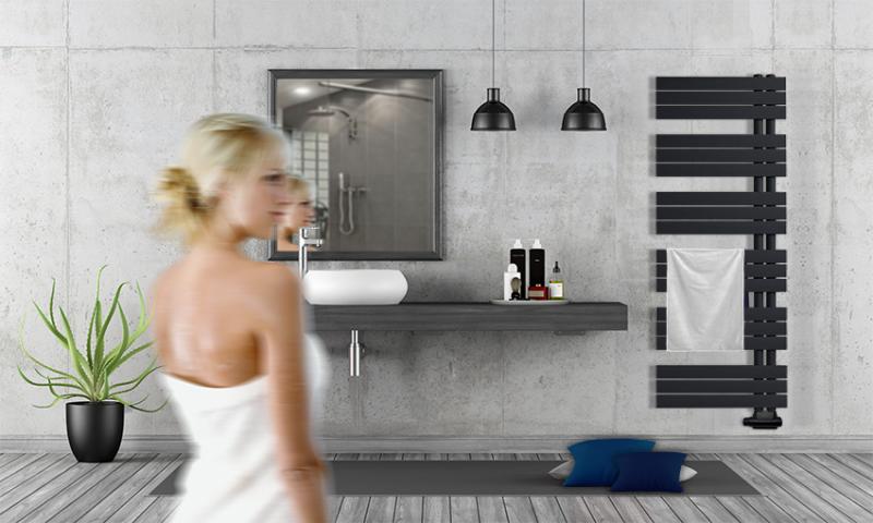 Kriss Stella håndklædetørrer - 60x131 cm - Mat sort Kriss Stella håndklædetørrer - 60x131 cm - Mat sort