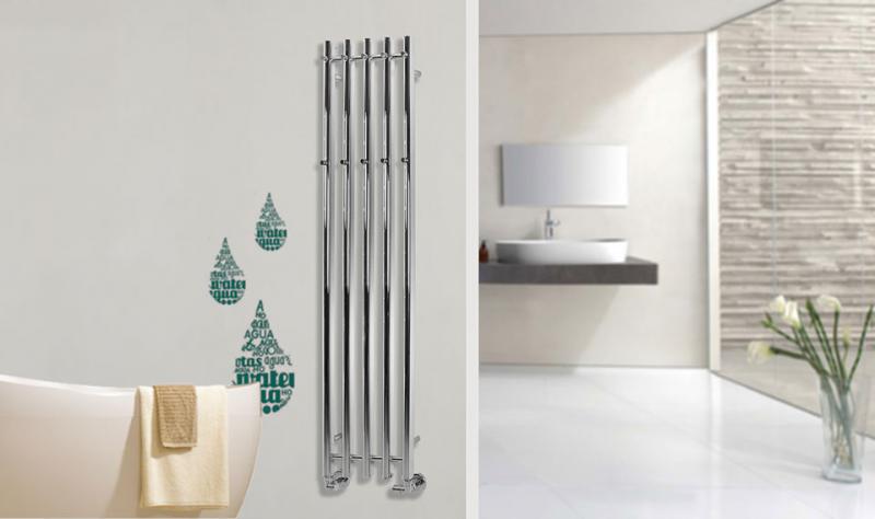 Kriss Vega håndklædetørrer - 33,2x142 cm - Krom Kriss Vega håndklædetørrer - 33,2x142 cm - Krom