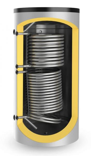 Eldom isoleret akkumuleringstank med 2 spiraler - 300 liter Eldom isoleret akkumuleringstank med 2 spiraler - 300 liter