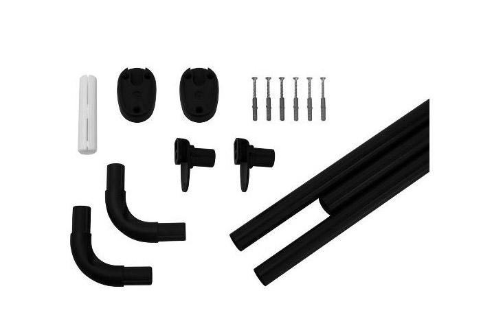 Ridder universal badeforhængsstang - 90 x 90 cm - Mat sort Ridder universal badeforhængsstang - 90 x 90 cm - Mat sort