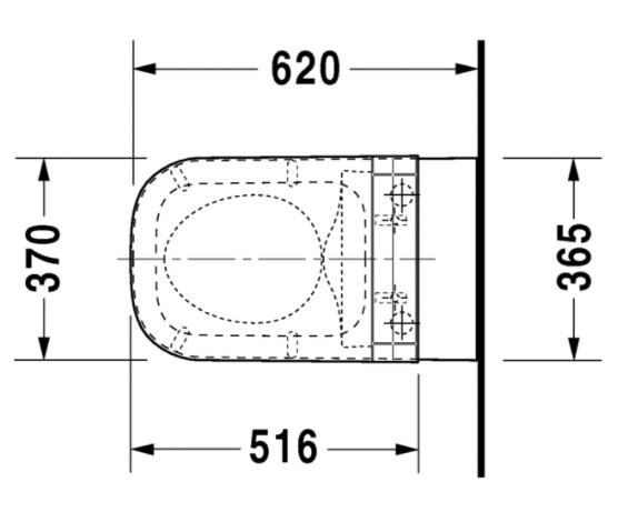 Duravit Happy D.2 Rimless h&aelig;ngesk&aring;l m/wonderglis til sensowash s&aelig;de