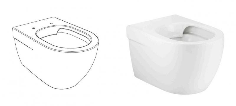 Pressalit væghængt toilet m/Sway D2 sæde Pressalit væghængt toilet m/Sway D2 sæde