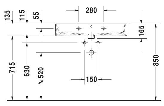 Duravit Vero Air 80 håndvask t/væg eller møbel - Uden hanehul Duravit Vero Air 80 håndvask t/væg eller møbel - Uden hanehul