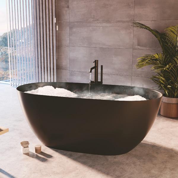 Strømberg Arden fritstående badekar 1600 x 740 mm - Mat sort Strømberg Arden fritstående badekar 1600 x 740 mm - Mat sort