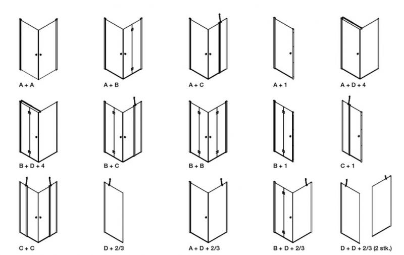 Dansani Match A81 brusedør - Klar glas/matkrom Dansani Match A81 brusedør - Klar glas/matkrom