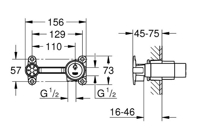 Grohe Essence New L komplet armatur til indbygning i væg - Børstet Warm Sunset Grohe Essence New L komplet armatur til indbygning i væg - Børstet Warm Sunset