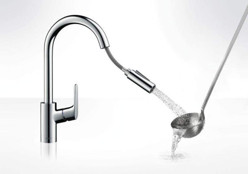 hansgrohe Focus M41 køkkenarmatur 240 m/udtræk - Mat sort