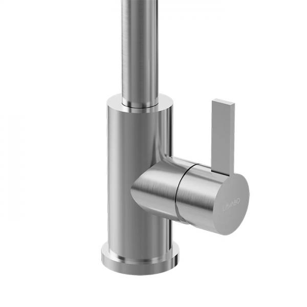 Lavabo Kubus 140 RS Square k&oslash;kkenarmatur - Rustfrit st&aring;l